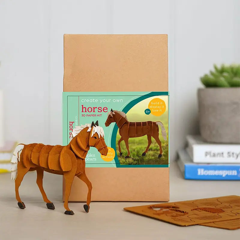 Apples to Pears 3D Paper Horse Mini Craft Kit