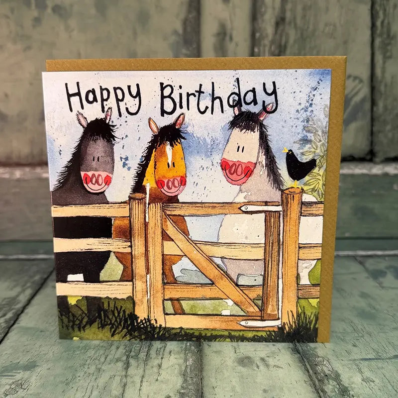 By The Gate Birthday Card - Alex Clark Art