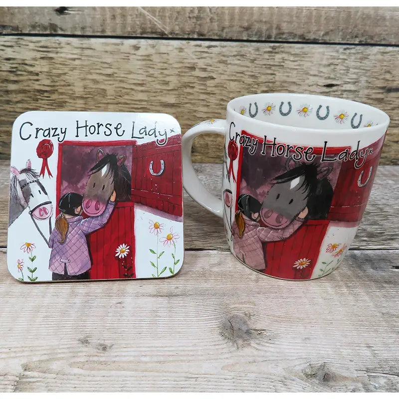 Crazy Horse Lady Mug & Coaster Set - Alex Clark Art