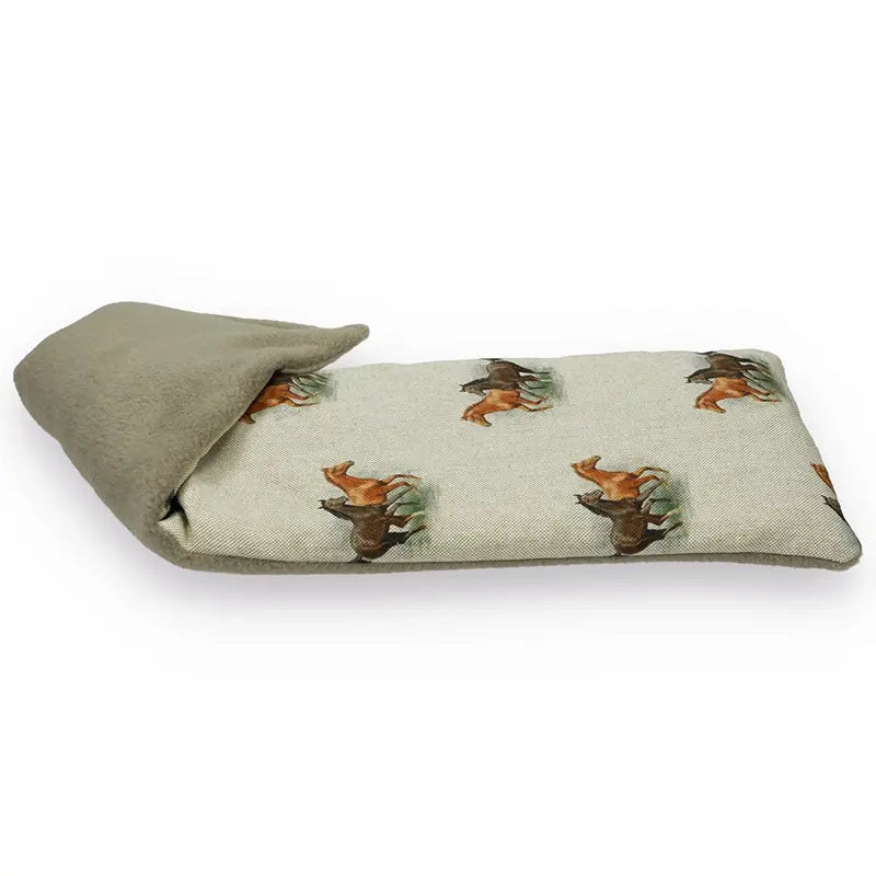 Galloping Horses Duo Fabric Lavender Wheat Bag