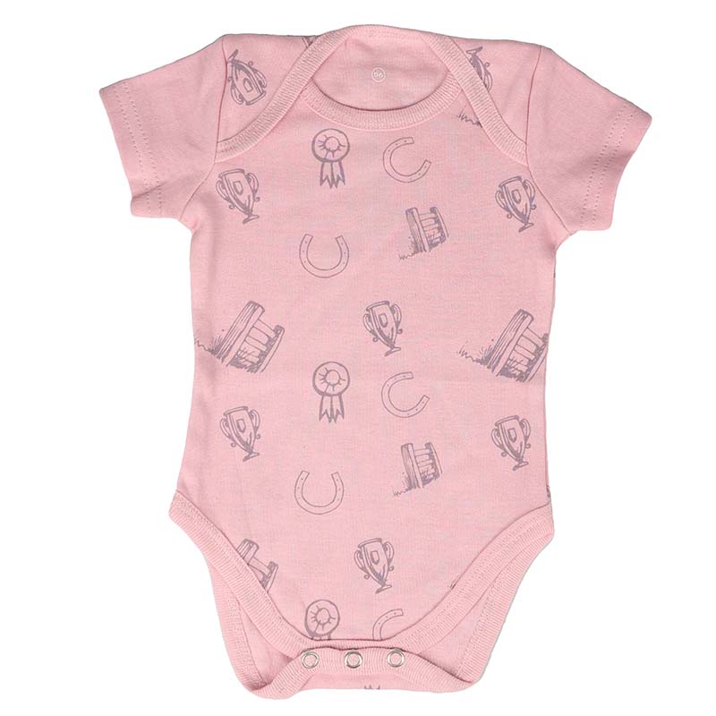 Hy Equestrian Thelwell Pink Baby Grow