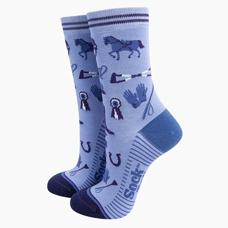 Riding Accessories Bamboo Socks - Blue