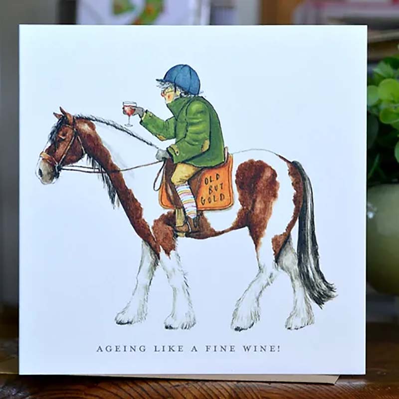 Old But Gold Greetings Card: