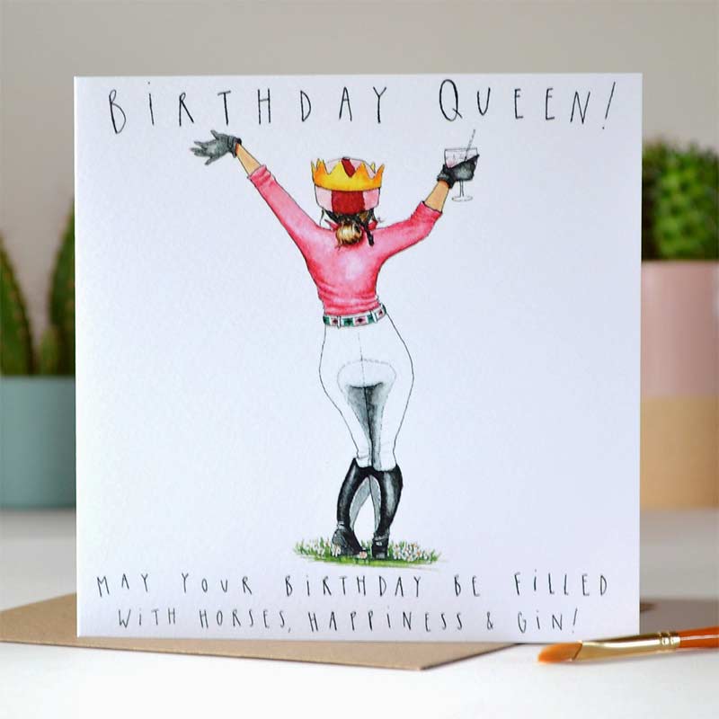 Birthday Gin Queen Greetings Card