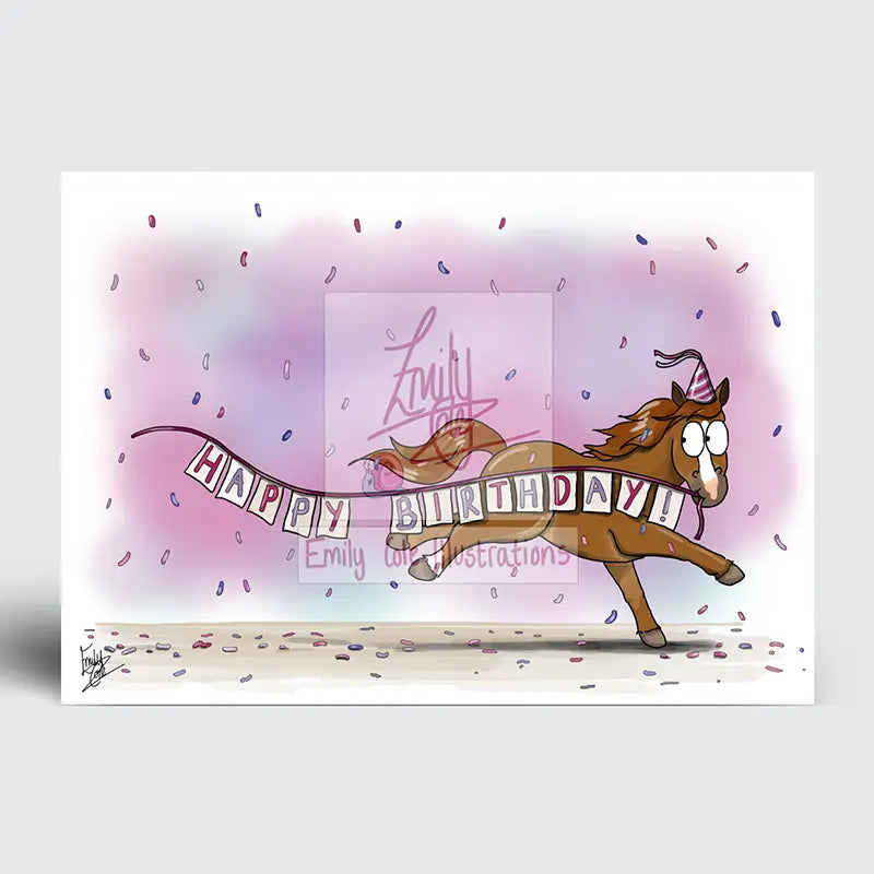 Happy Birthday Greetings Card - Emily Cole Illustrations 
