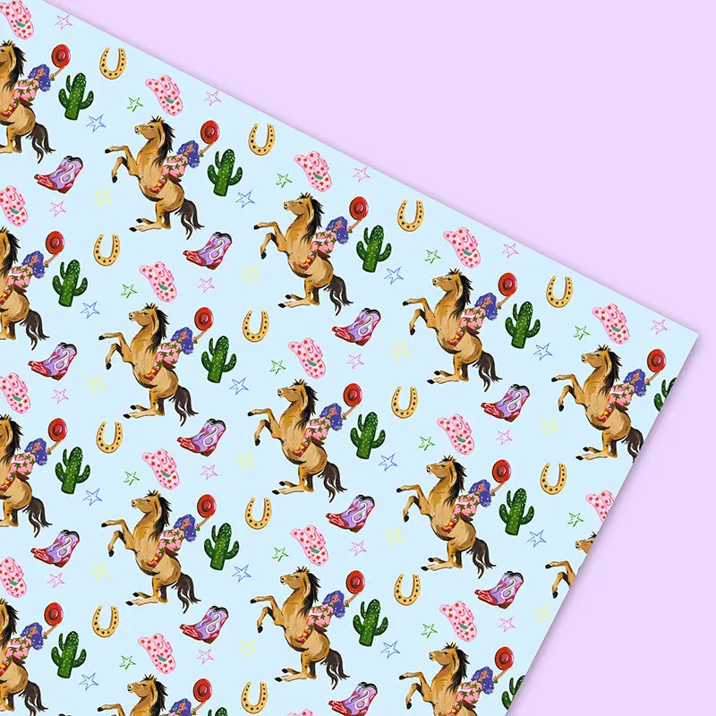 Cowgirl Icons Wrapping Paper  - 1 Sheet