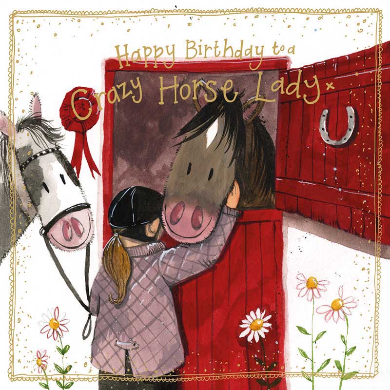 Crazy Horse Lady Greetings Card 