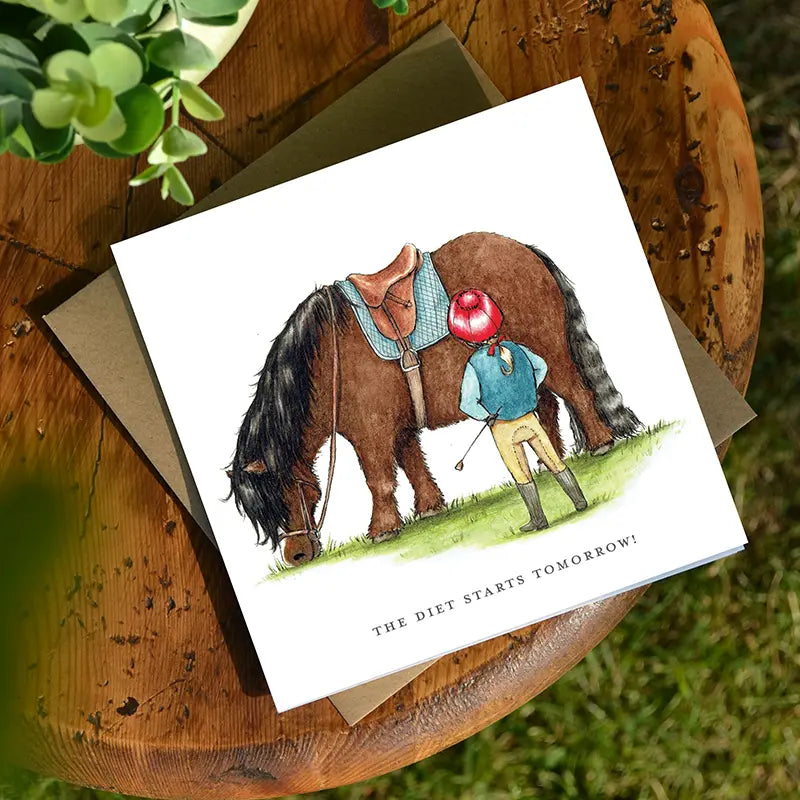 Diet Starts Tomorrow Greetings Card