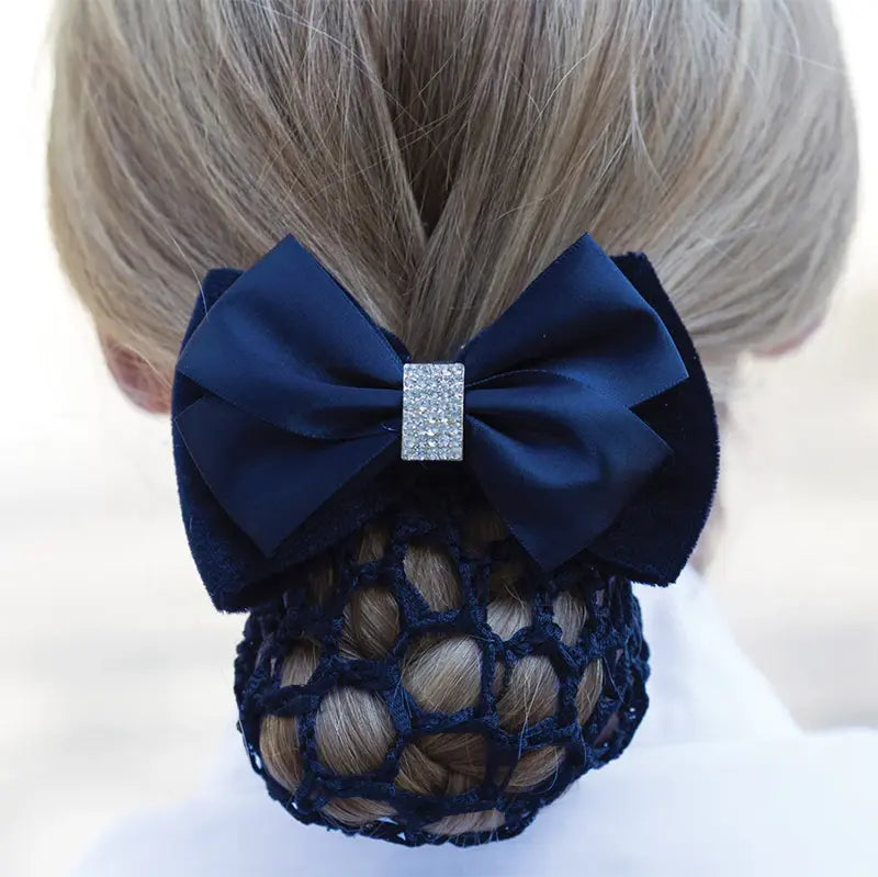 Dressage Crystal Bow & Net - Black 