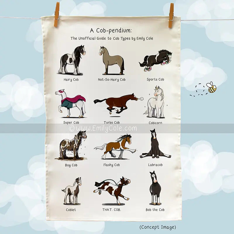 Cob-pendium Tea Towel - Emily Cole Illustrations