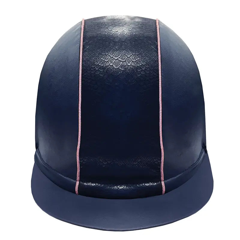 Navy/ Rose Gold Snakeskin Competition Hat Silk