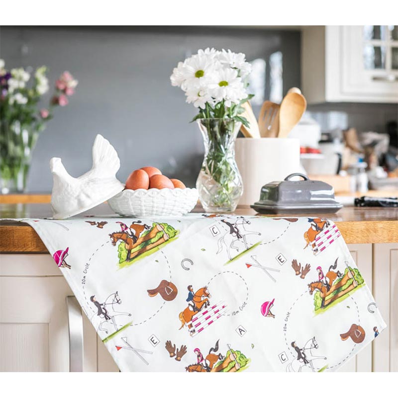 Eventing Tea Towel - Emily Cole Illustrations