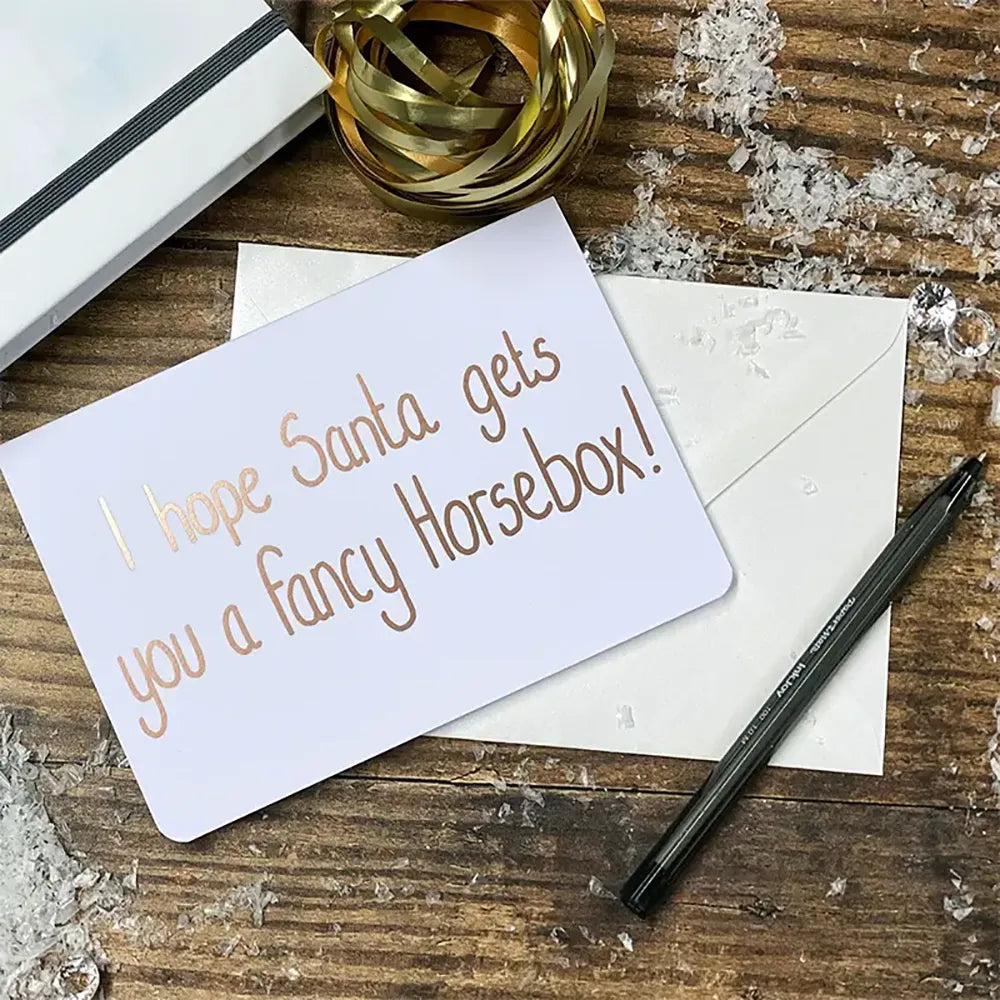 Fancy Horsebox Christmas Card 