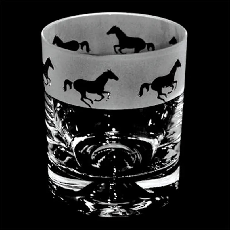 Galloping Horse Glass Tumbler 