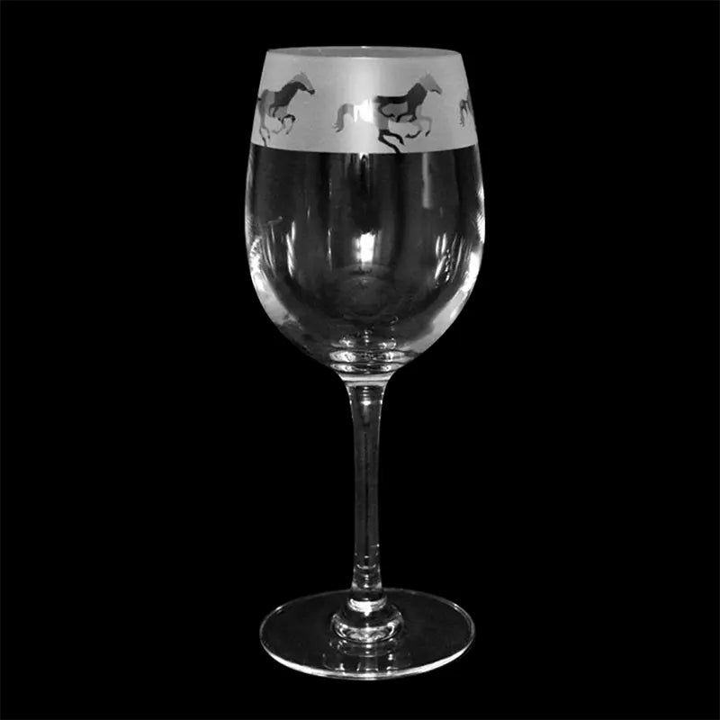 Galloping Horse Wine Glass