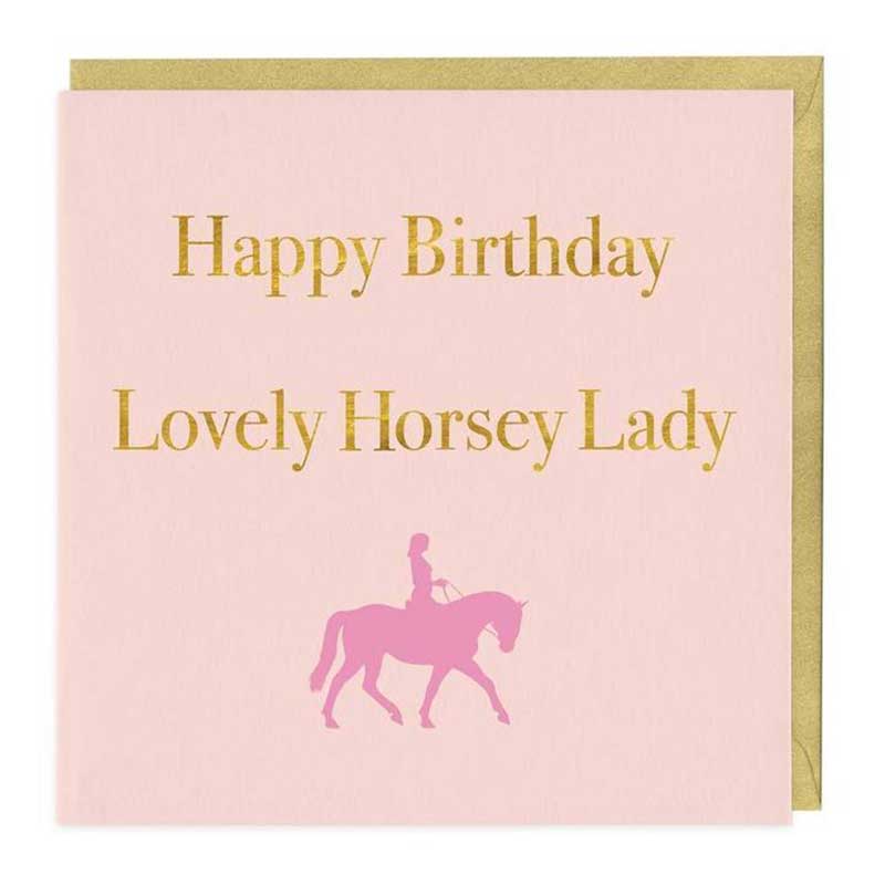 Happy Birthday Lovely Horsey Lady Greetings Card 
