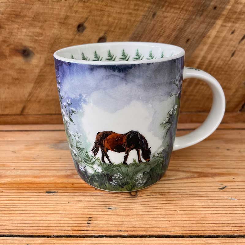 Horse and Cow Parsley Mug - Alex Clark Art