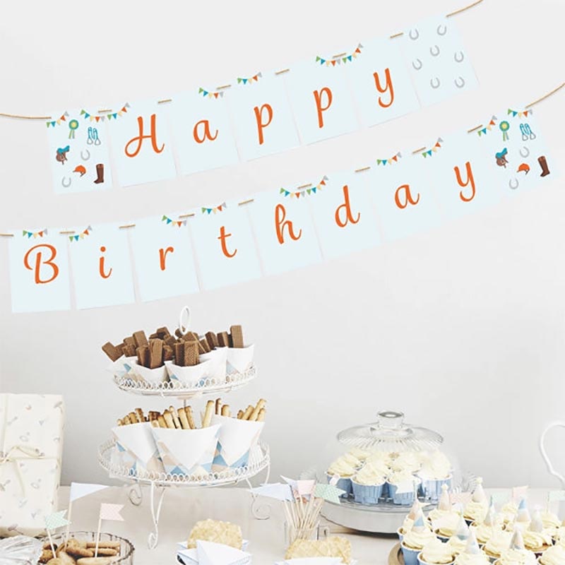 Horse Riding Happy Birthday Bunting