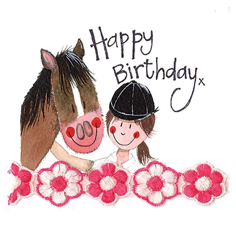 Horse and Rider Little Birthday Card - Alex Clark Art