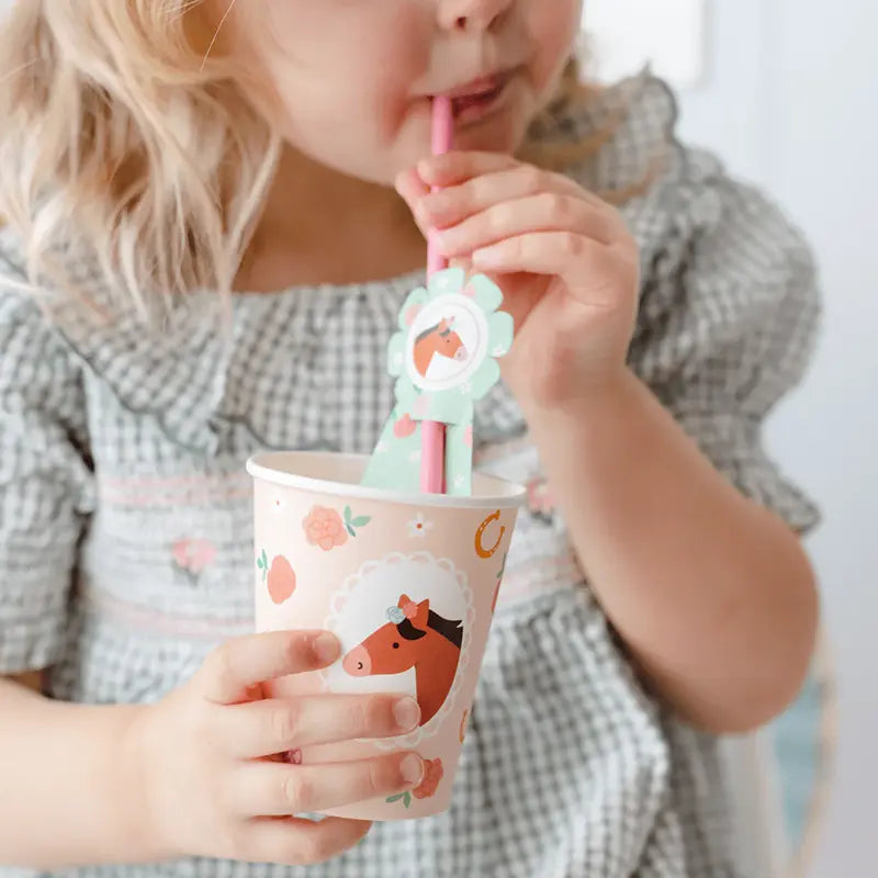 Horse Party Paper Straws - Pack of 6