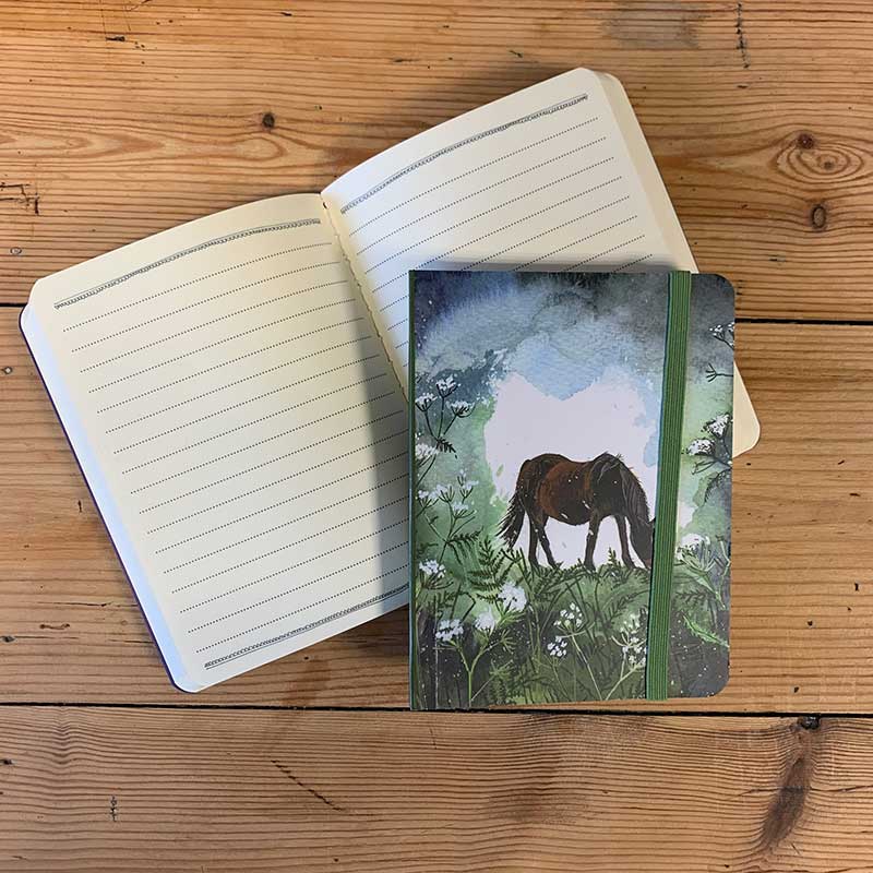 Horse and Cow Parsley Chunky Notebook