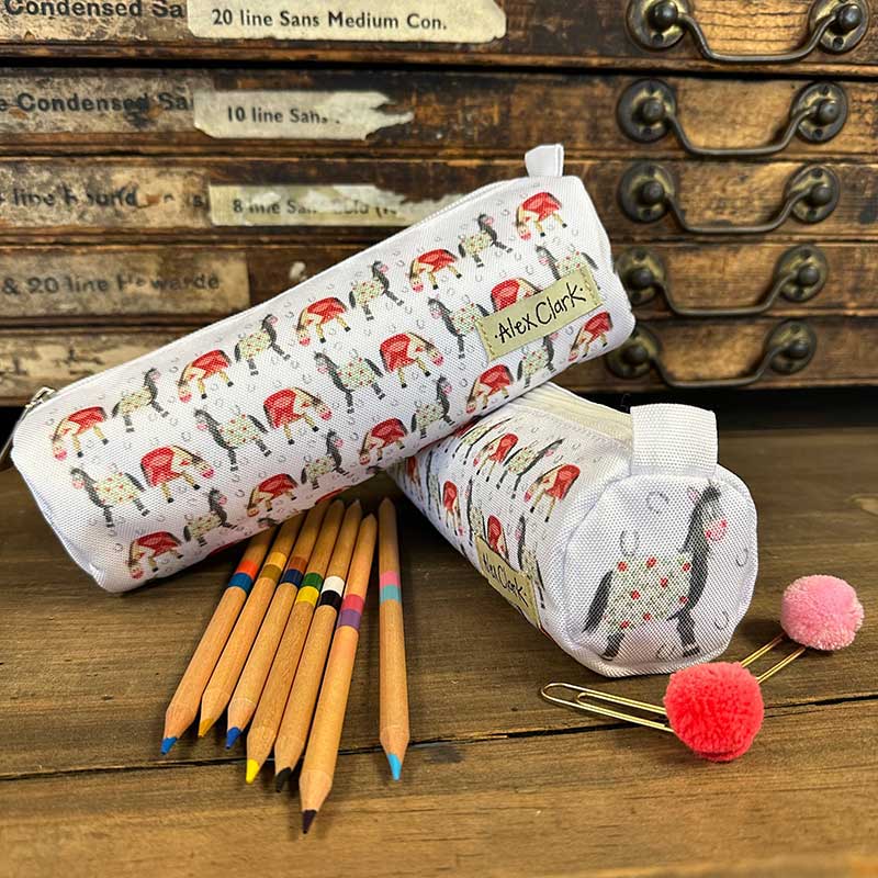 Horses in Rugs Pencil Case - Alex Clark Art 