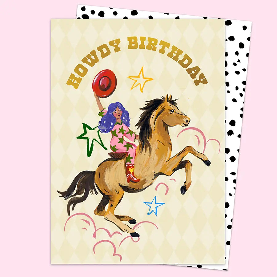 Howdy Birthday Card - Eleanor Bowmer