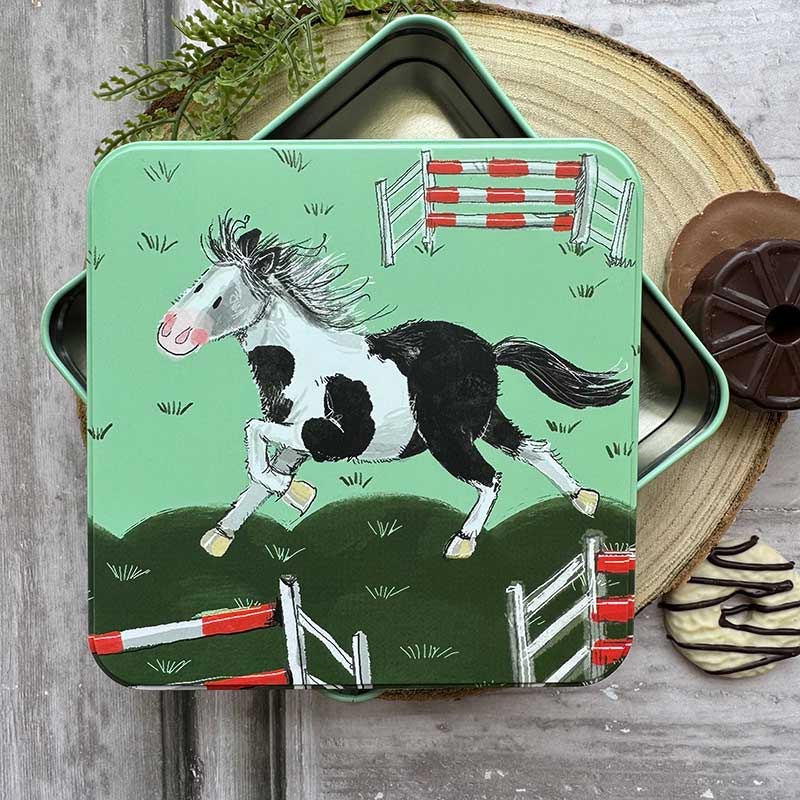 Jumps Large Square Tin - Alex Clark Art