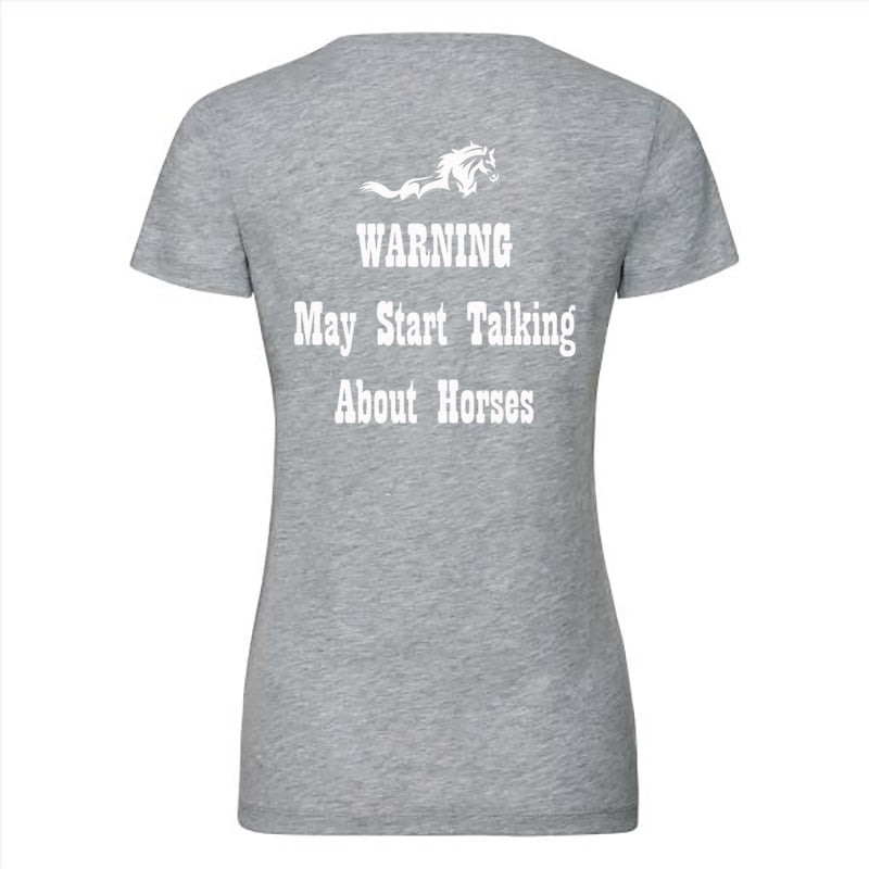 Talking About Horses Ladies Organic Tee – Grey