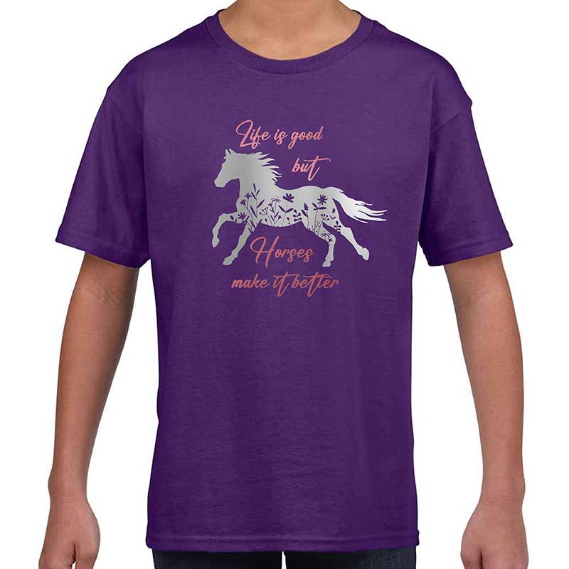 Horses Make Life Better Children’s T Shirt