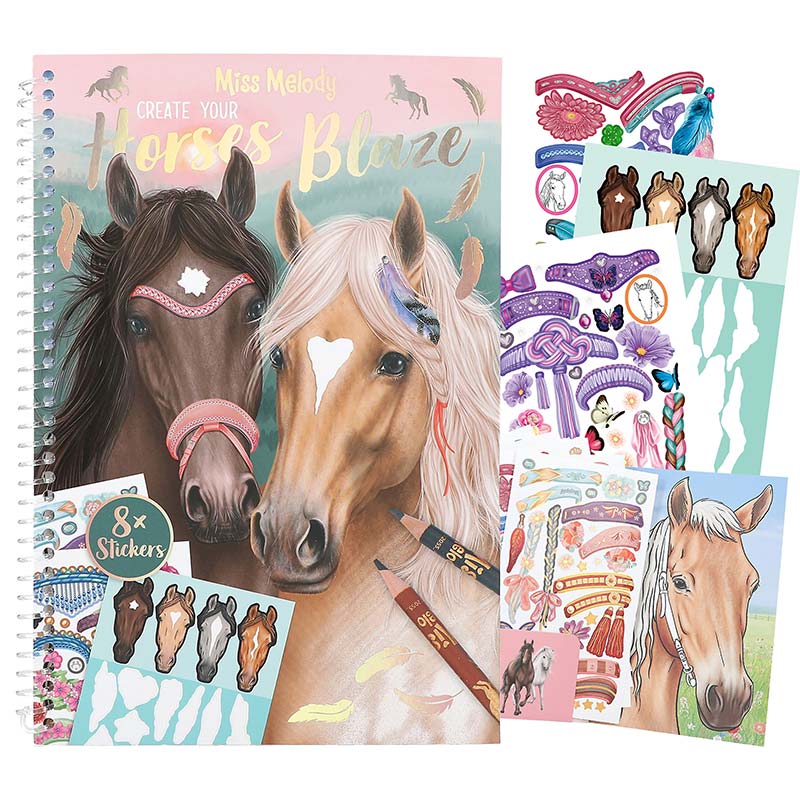 Miss Melody Create Horses Blaze Book with stickers 