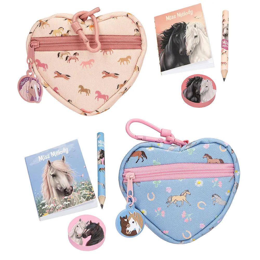 Miss Melody Mini Heart Shaped Stationery Bag