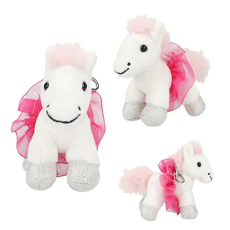 Miss Melody Small Plush Horse Keyring / Pendant - White Pony 