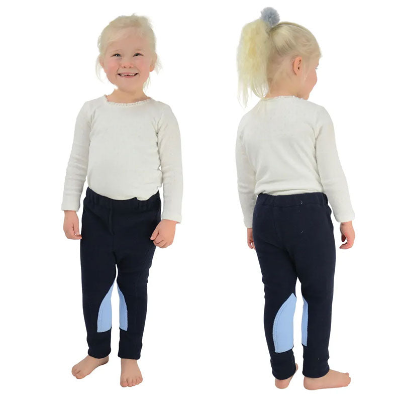 Hy Equestrian Fleece Tots Jodhpurs - Navy/ Blue