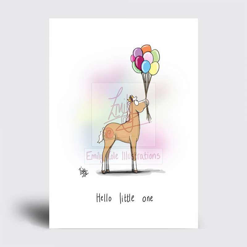 New Baby Greetings Card- Emily Cole Illustrations