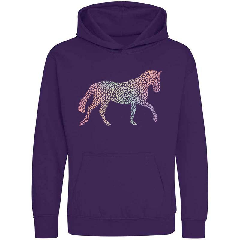 Ombre Horse Children’s Purple Hoodie