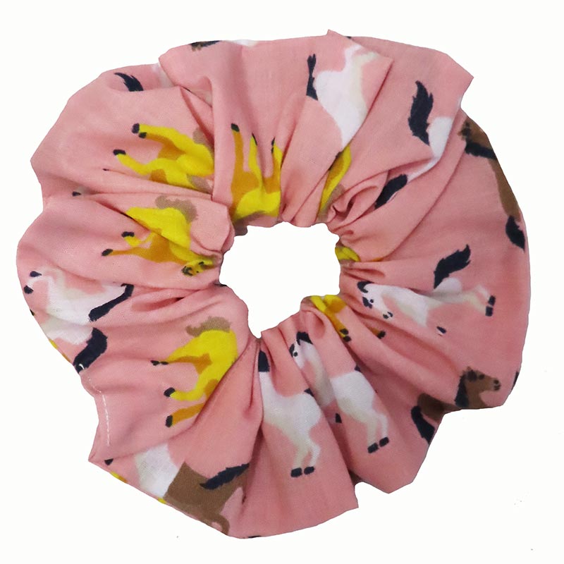 Pink Pony Girl Hair Scrunchie