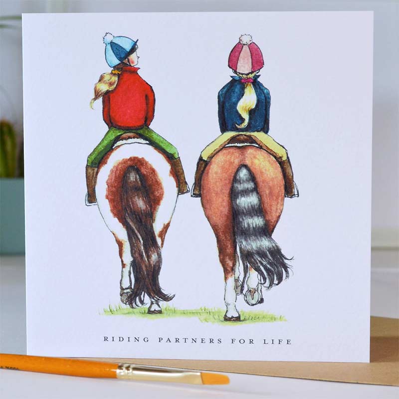 Riding Partners Greetings Card