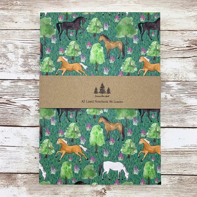A5 Horses Notebook - Samantha Hall Designs 