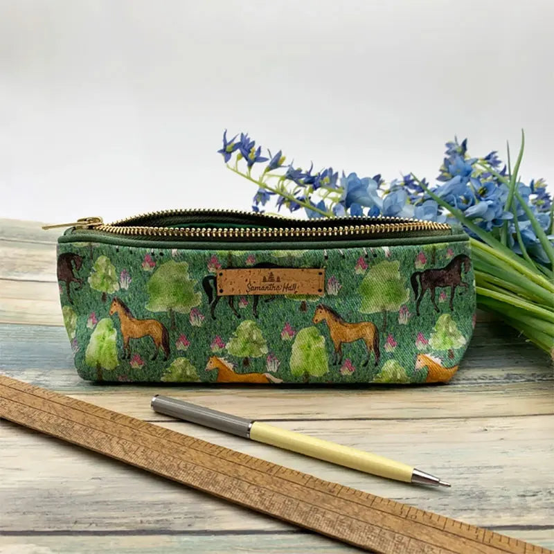 Horses Pencil Case - Samantha Hall Designs 