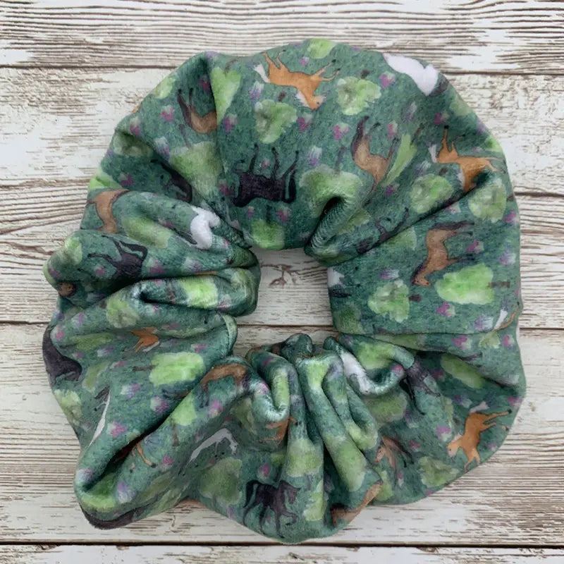 Horses Velvet Scrunchie - Samantha Hall Designs 