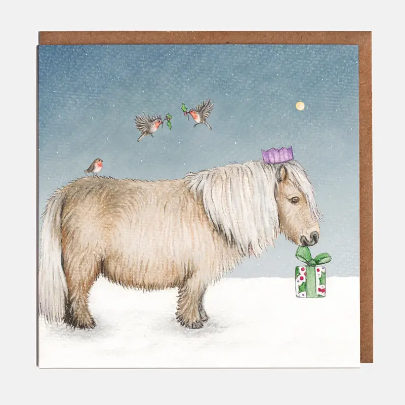 Shetland Pony Christmas Card