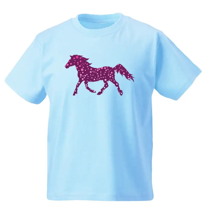 Spotty Pony Sky Blue Children's T Shirt