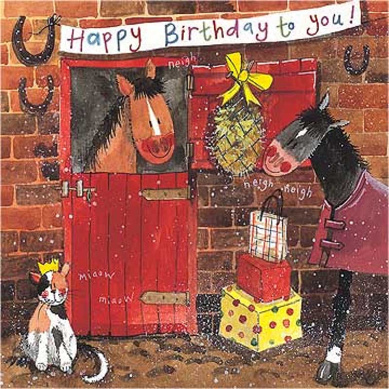 Stable Lads Birthday Card - Alex Clark Art