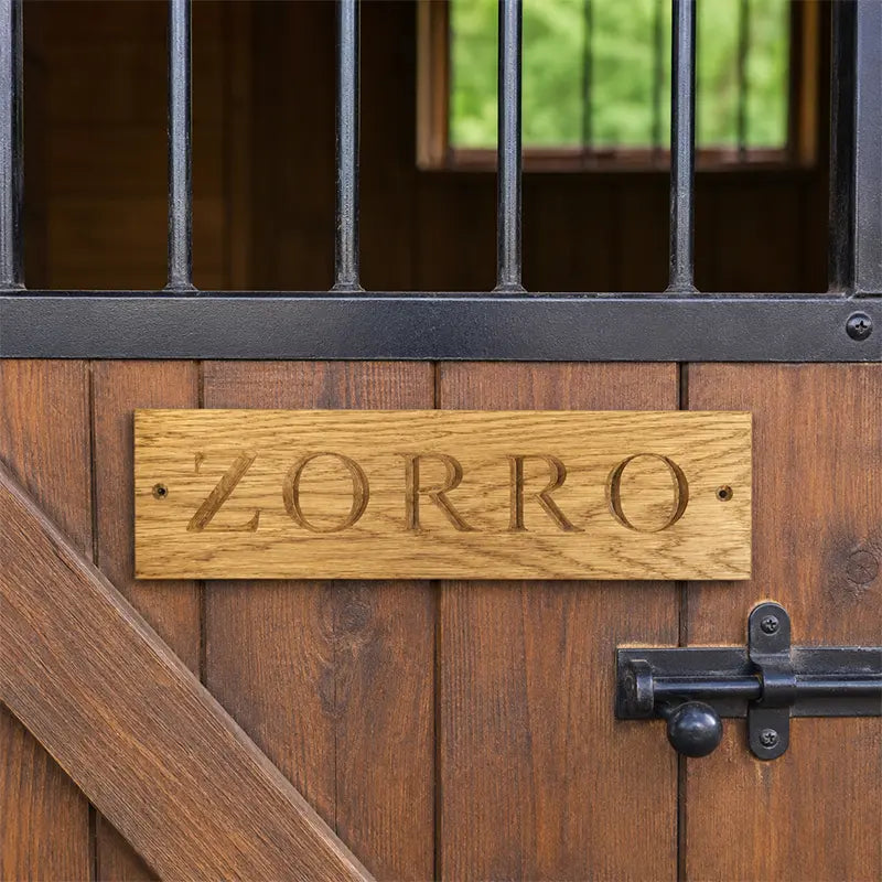 Bespoke Oak Stable Door Sign Example