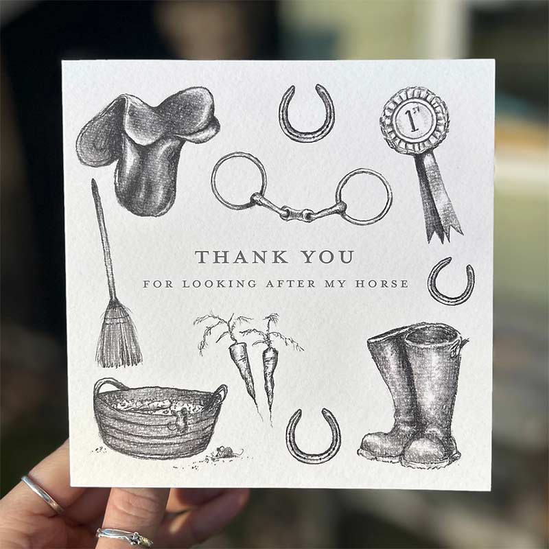 Thank you Equestrian Greetings Card
