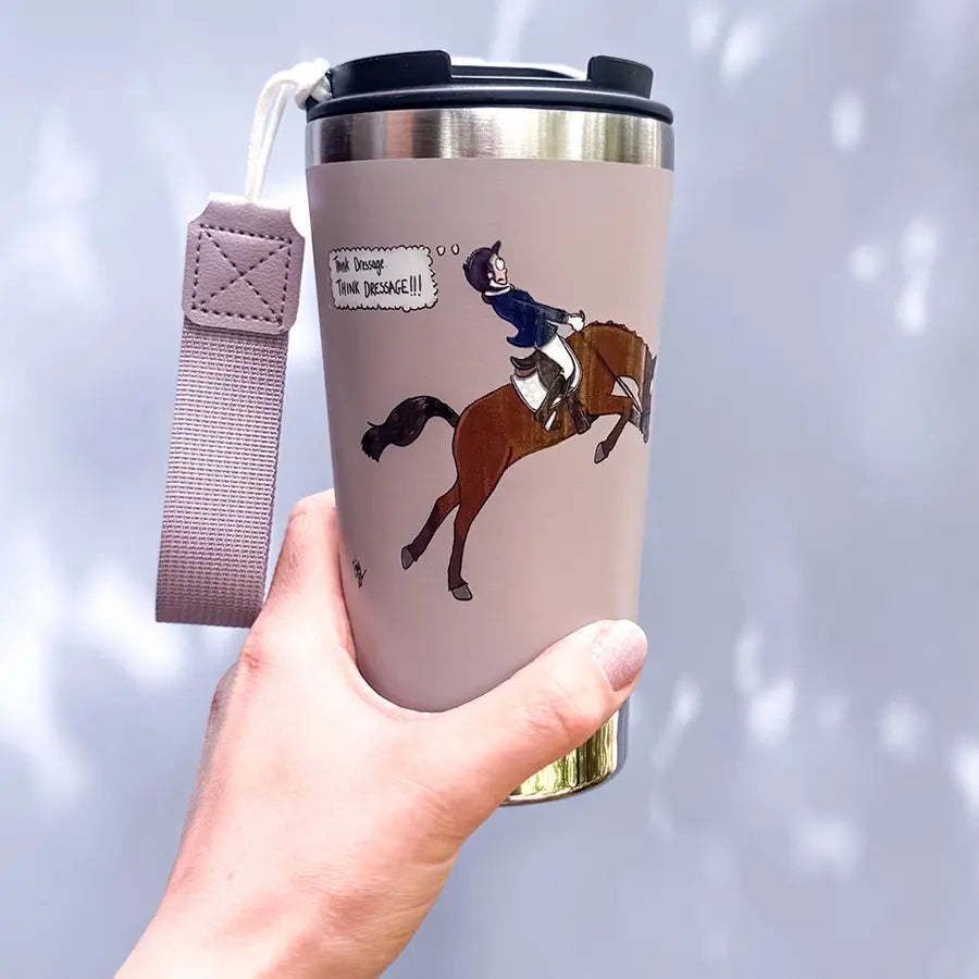'Think Dressage' Travel Mug - Emily Cole Illustrations
