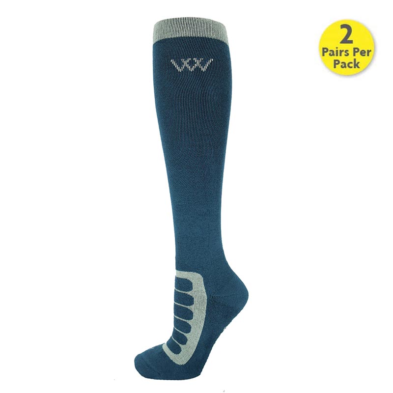 Woof Wear Ladies Long Bamboo Tech Riding Socks – Petrol/ Sage