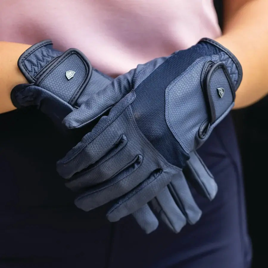 Woof Wear Reintex Mesh Ladies Riding Gloves - Navy