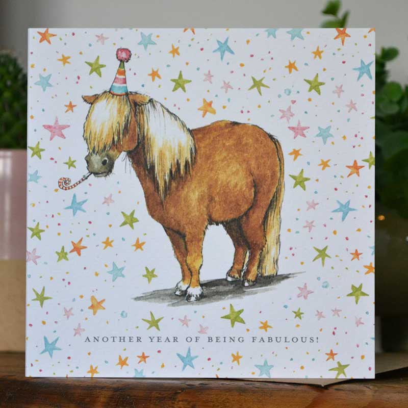 Year of Being Fabulous Pony Greetings Card 